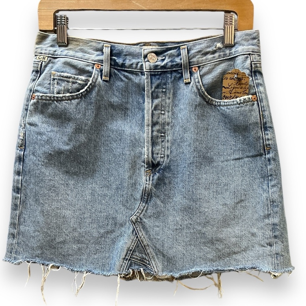 Citizens of Humanity Premium Vintage Denim jean Skirt 29 7 USA made 100% cotton